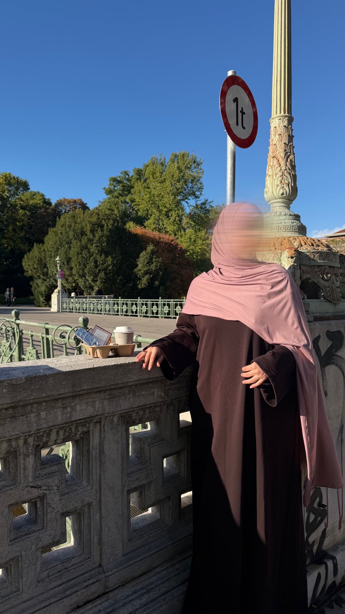 Cotton Sweat-Abaya espresso
