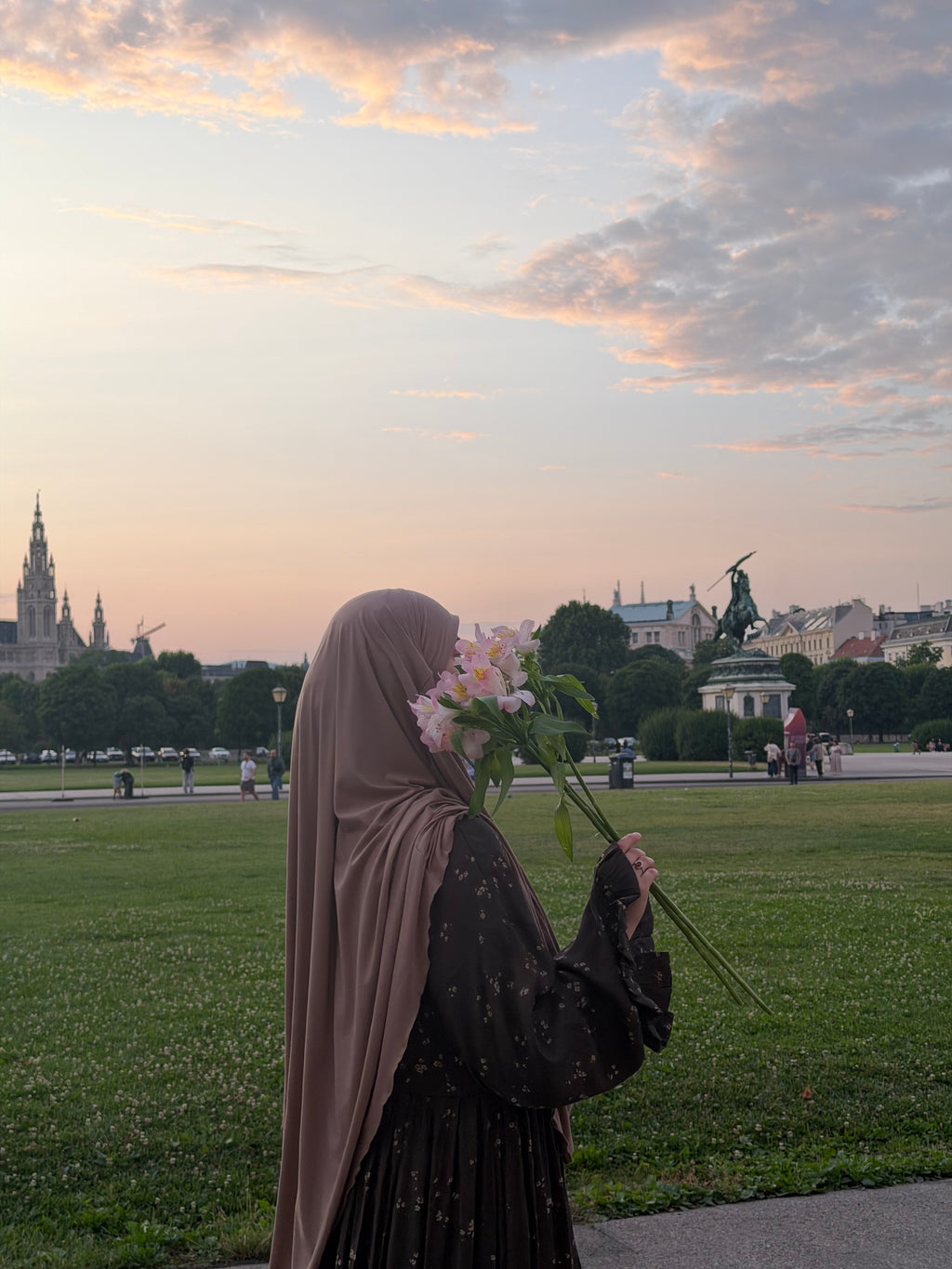 Midi Khimar aus Baumwolljersey
