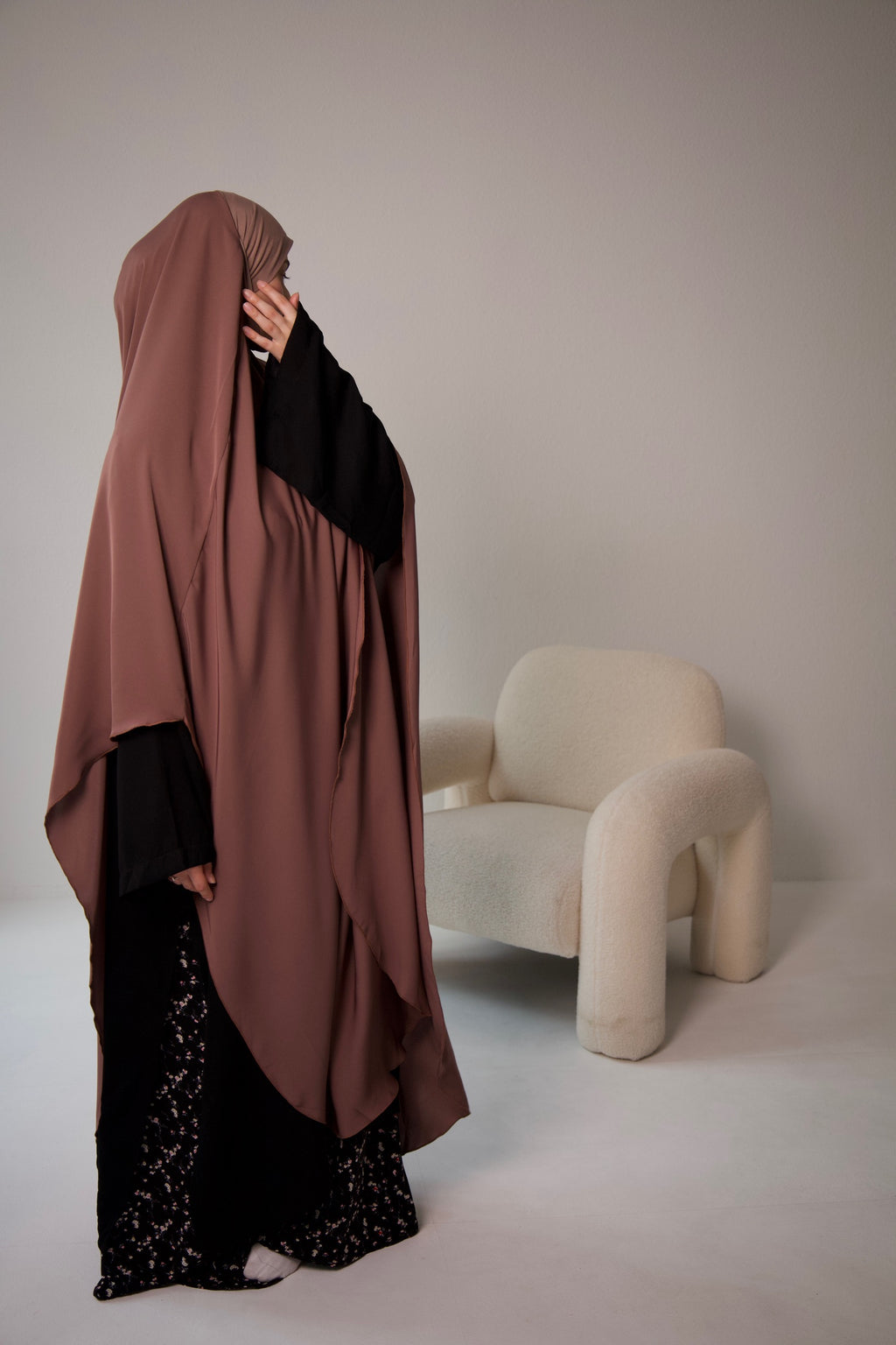 Maxi Khimar (altrosa)